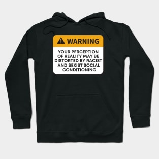 WARNING YOUR PERCEPTION OF REALITY MAY BE DISTORTED BY RACIST AND SEXIST SOCIAL CONDITIONING Hoodie